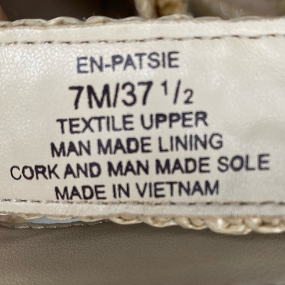 Enzo Angiolini Size 7 En Patsie Sandals Ankle Strap Fringe Jute Natural Neutral - Picture 12 of 12